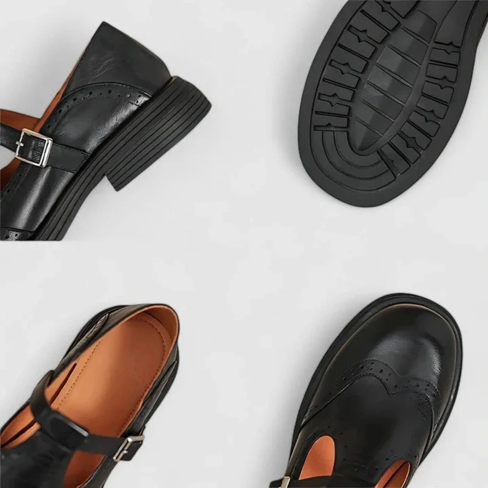 NEW never worn classic premium leather Mary Janes, non-slip sz 9.5 - Picture 3 of 6